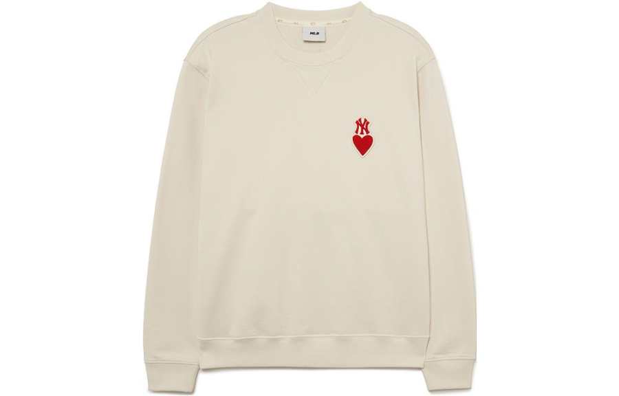 MLB New York Yankees Sweatshirts Unisex Cream Crew Neck Moderate Other