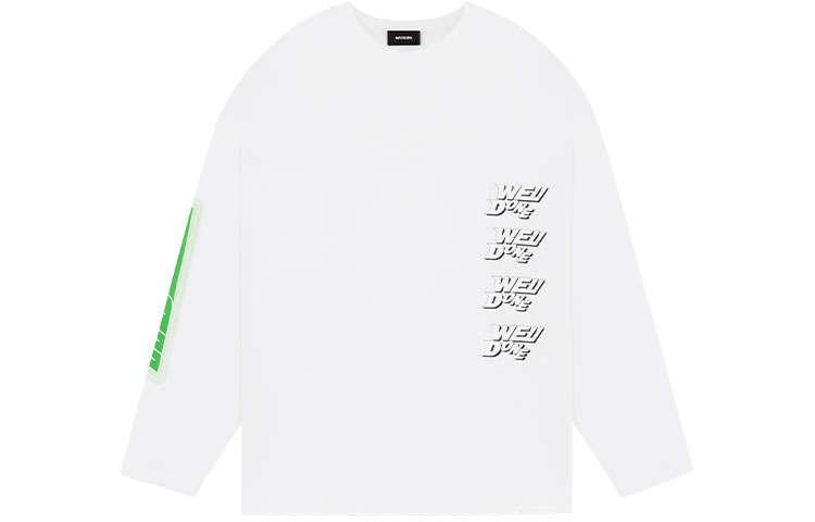 WE11DONE WE11DONE Sweatshirts Unisex White Crew Neck Moderate Regular