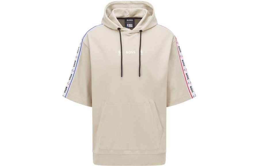 HUGO BOSS X NBA HUGO BOSS X NBA Sweatshirts Men's Light Beige Hooded Moderate