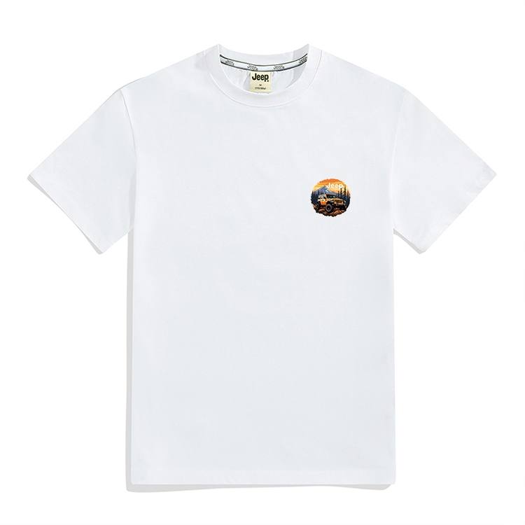 Jeep T Shirts Unisex Crew Neck Straight Fit