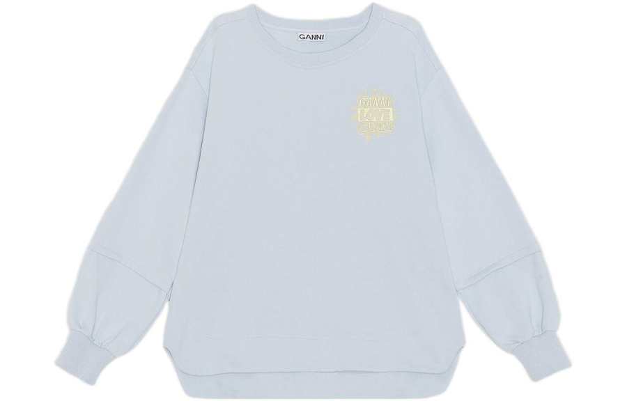 GANNI Sweatshirt Unisex Sky Blue
