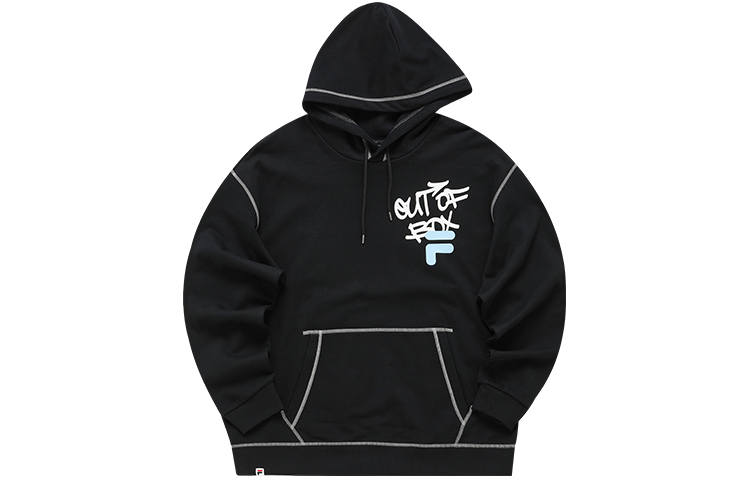 FILA FUSION TOKYO STUDIO Sweatshirts Unisex Pitch Black Hooded Moderate Other