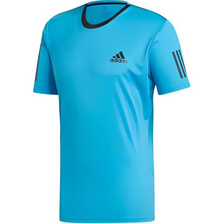 Adidas Adidas T Shirts Men's Blue Crew Neck Moderate Straight Fit