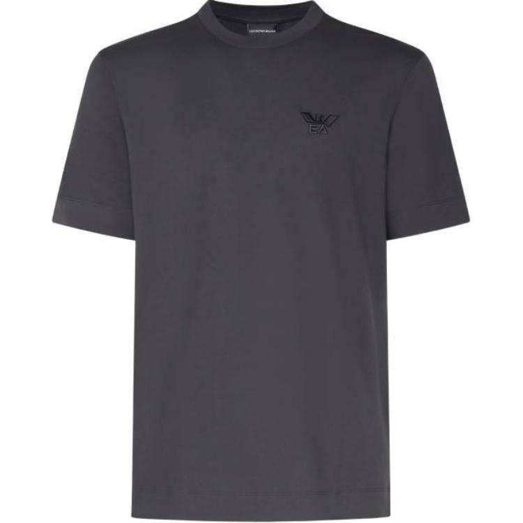 EMPORIO ARMANI Logo Embroidered Crewneck T Shirt