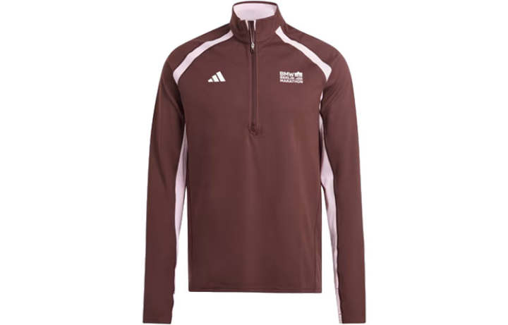 Adidas Adidas Marathon 20 Sweatshirts Men's Contour Brown Stand Collar Moderate Regular