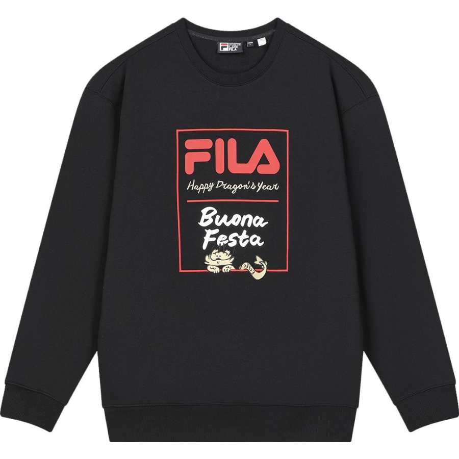 FILA Dragon Collection Sweatshirt Unisex Jet Black