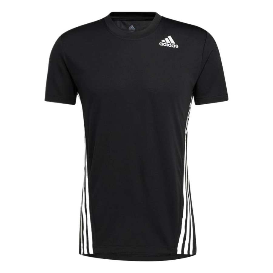 Adidas Adidas T Shirts Men's Black Crew Neck Moderate Straight Fit
