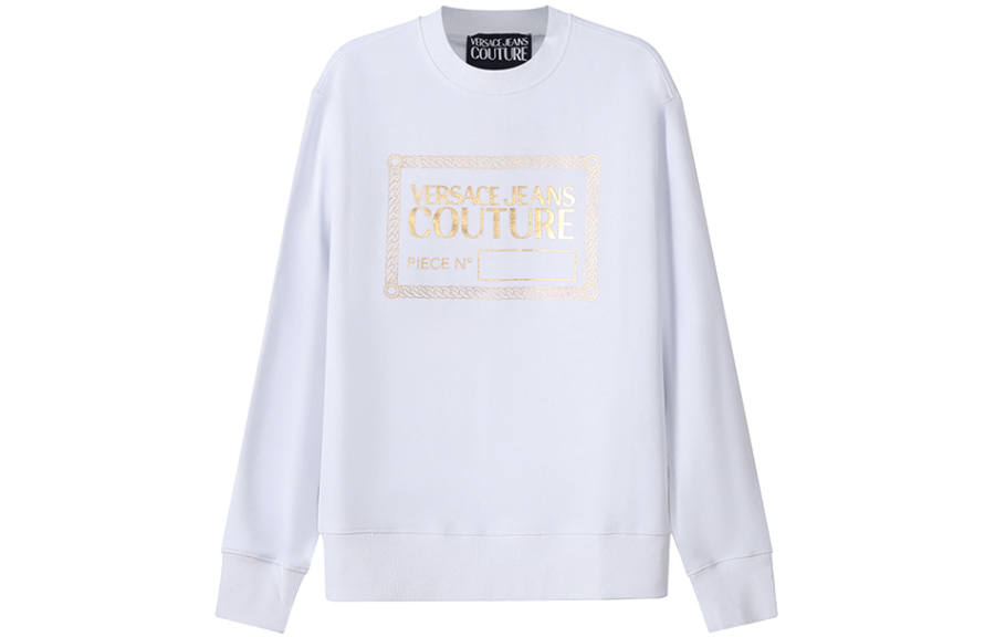 VERSACE JEANS COUTURE Sweatshirts Men's White Crew Neck Moderate