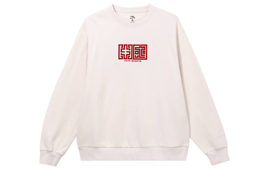 Anta Lifestyle Collection Sports Lifestyle Collection Sweatshirt Unisex Coix Seeds White
