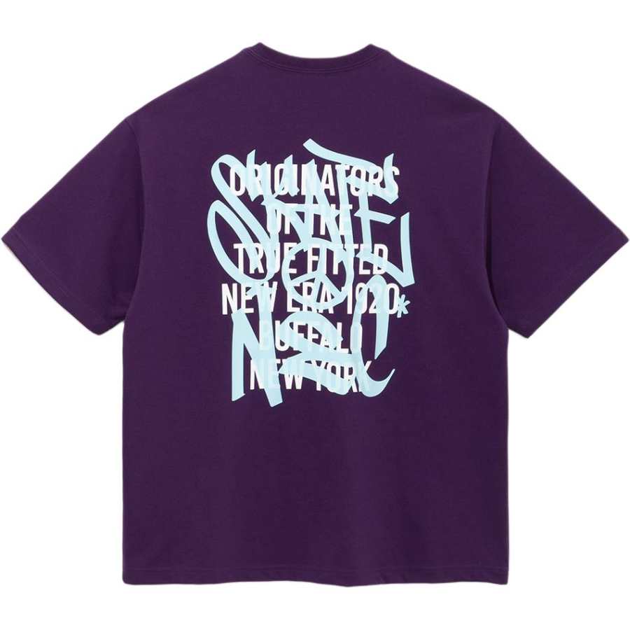 New Era T Shirts Unisex Purple Crew Neck