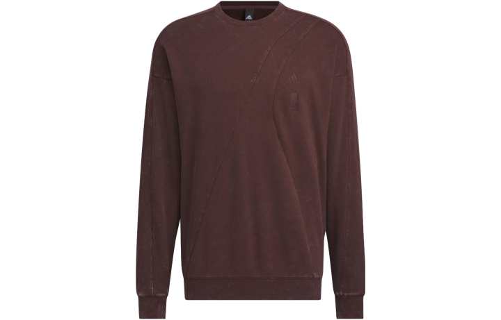 Adidas Adidas Wuji Series Sweatshirts Men's Dark Gray Brown Crew Neck Moderate Regular