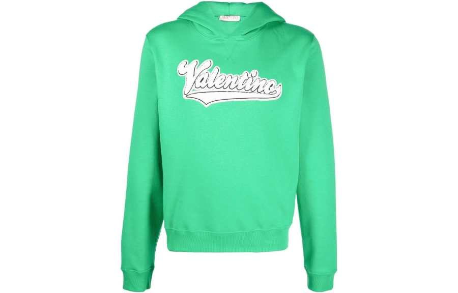 Valentino Logo Detailed Long Sleeved Hoodie