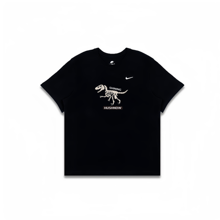 Nike Nike T Shirts Men's Black Crew Neck Moderate Straight Fit