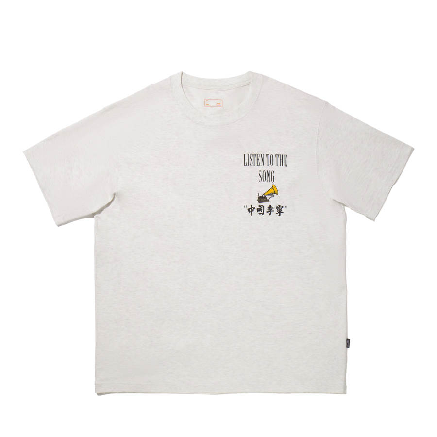 Li-Ning Li Ning T Shirt Men's Heather Gray Ecru