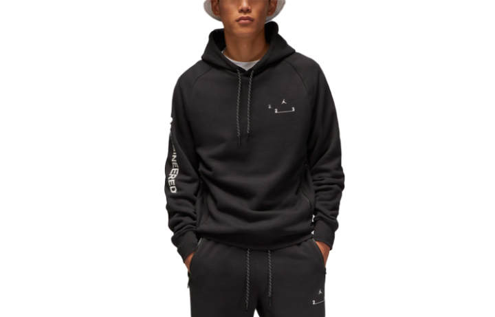 Jordan Jordan Sweatshirts Men's Black Hooded Moderate Regular