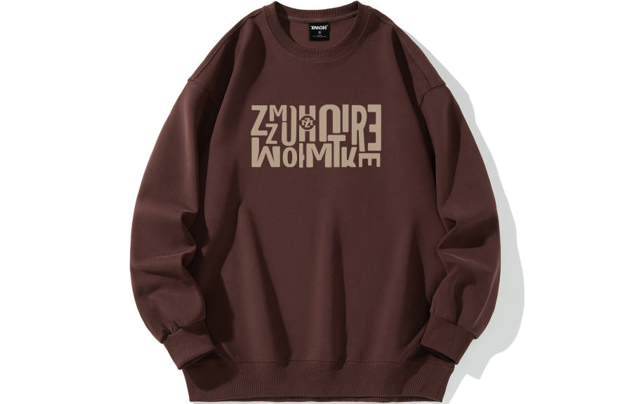 ZMOH Unordered Collection Sweatshirts Unisex Crew Neck Thickened Heavyweight