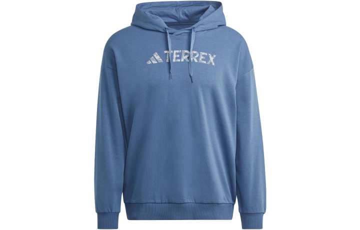 Adidas Adidas Terrex Large Logo Hoodie Sweatshirt Unisex Blue