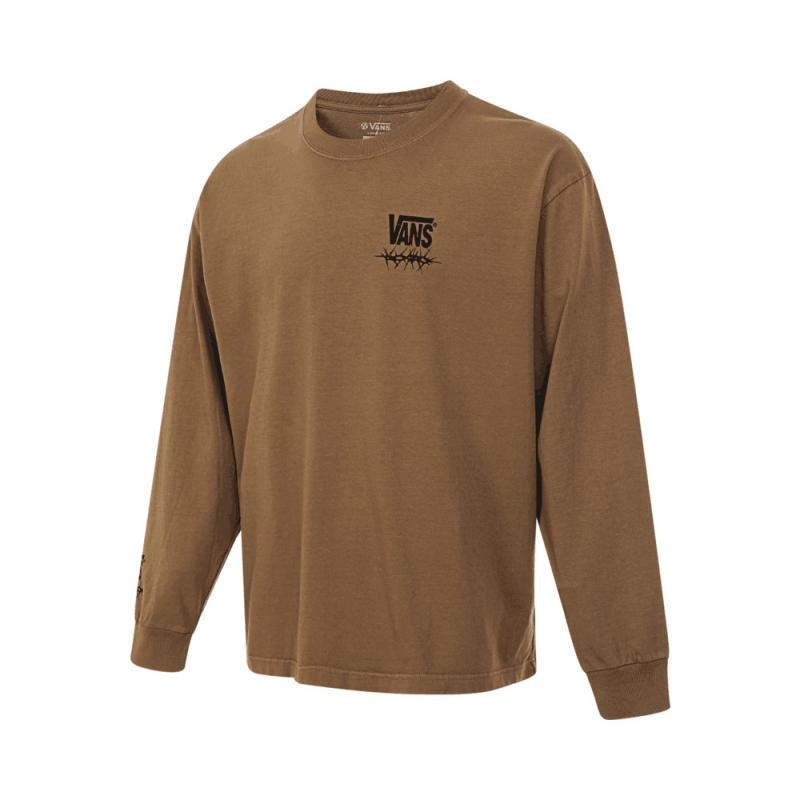 Vans Vans MTE Goshawk LS Tee T Shirt Men's Brown