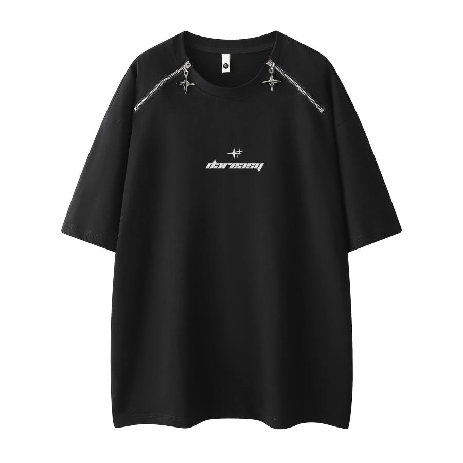 DAREASY T Shirts Unisex Crew Neck Moderate Straight Fit