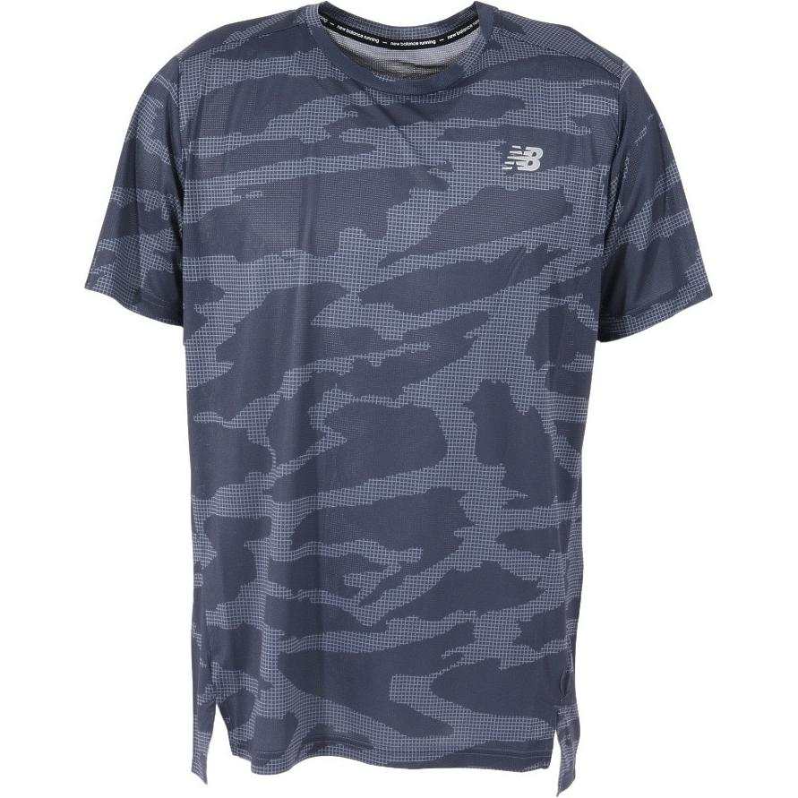 New Balance New Balance Majica T Shirts Men's Gray Crew Neck Moderate Straight Fit