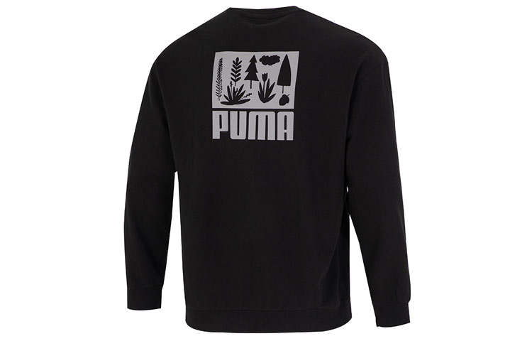 PUMA Sweatshirts Men's Black Crew Neck Moderate Other