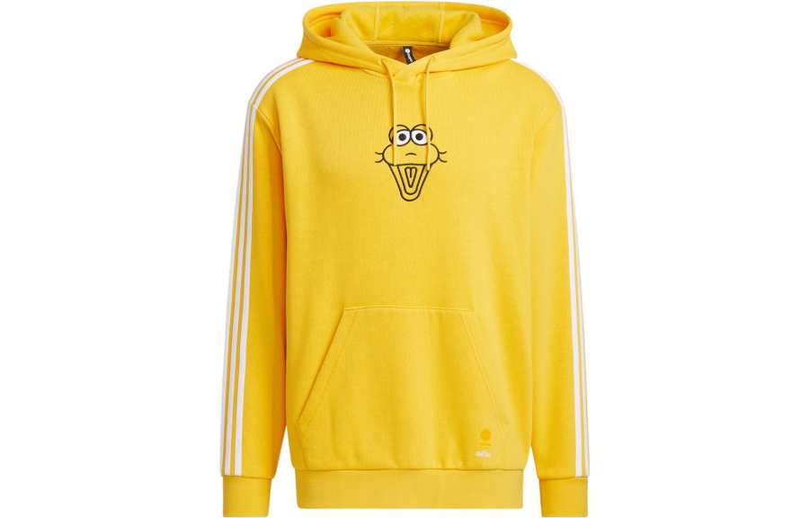 Adidas Neo X SESAME STREET Sweatshirts Unisex Yellow Hooded Thickened Regular