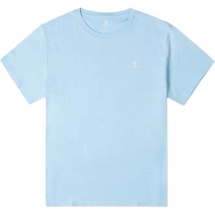 Converse Converse T Shirts Unisex Blue Crew Neck Moderate