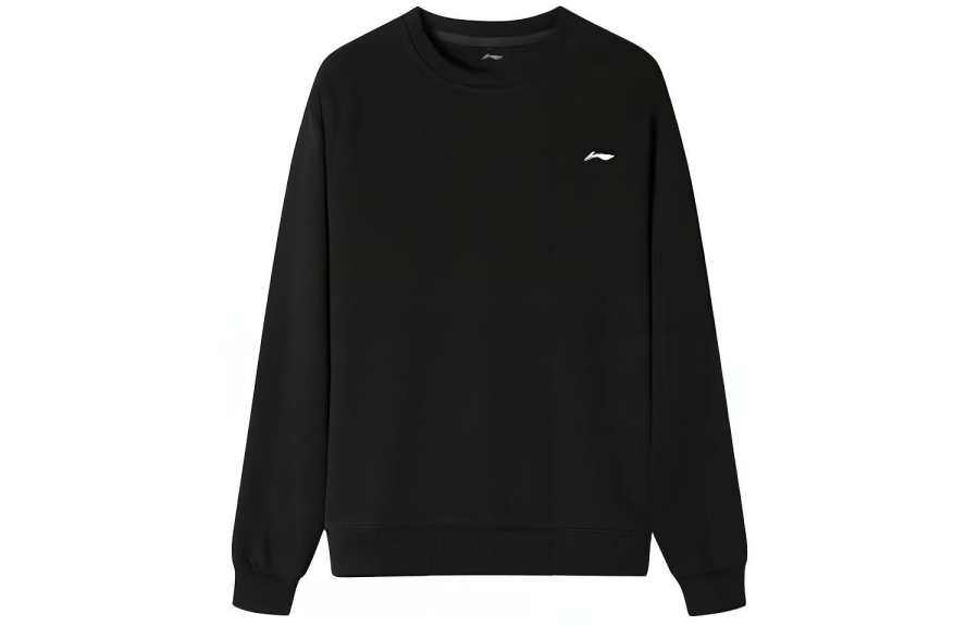 Li-Ning Li Ning Sweatshirts Men's Black Crew Neck Moderate Regular