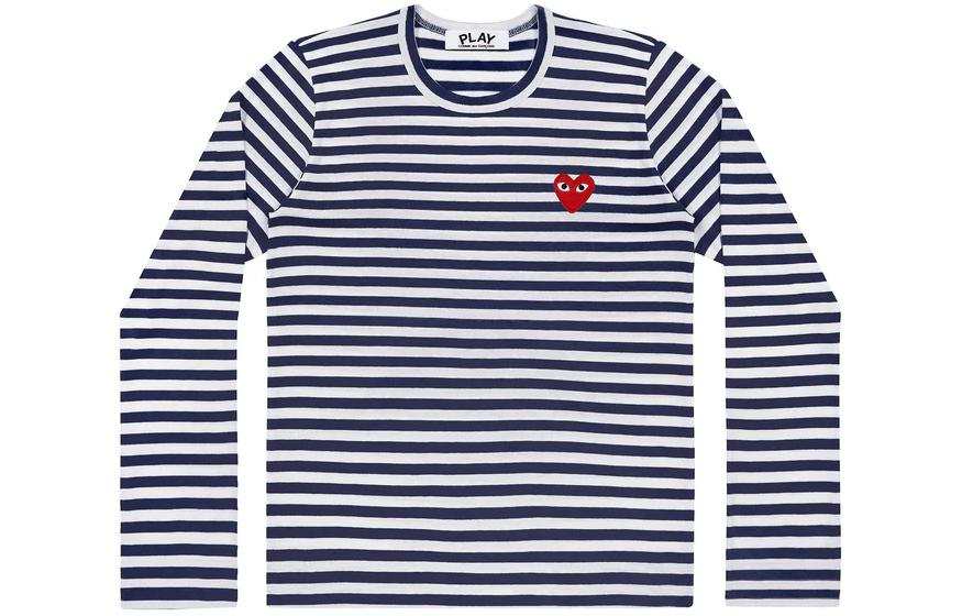 CDG Play T Shirt Unisex Marine Blue