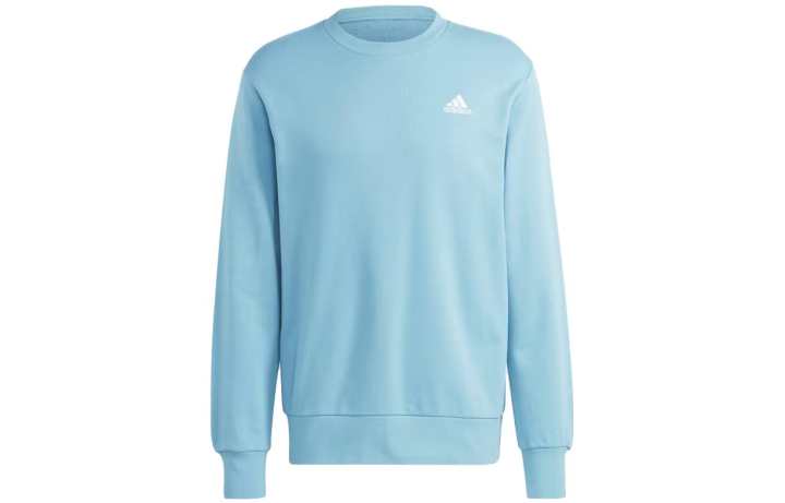 Adidas Adidas Essentials French Terry Embroidered Small Logo Sweatshirt Men's Blue
