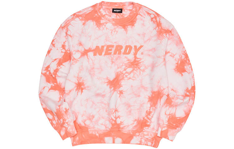 Nerdy Nerdy Sweatshirts Unisex Orange Crew Neck Moderate Regular