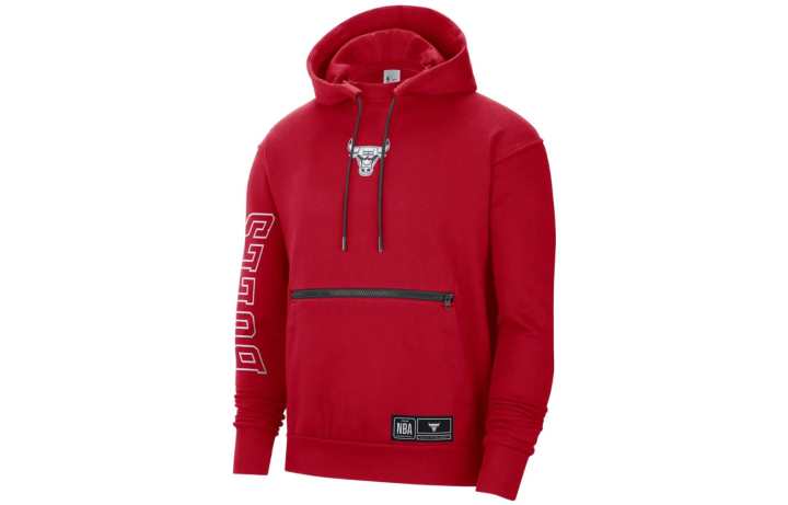 Nike Nike Nba Chicago Bulls Courtside Fleece Loose Fit Hoodie