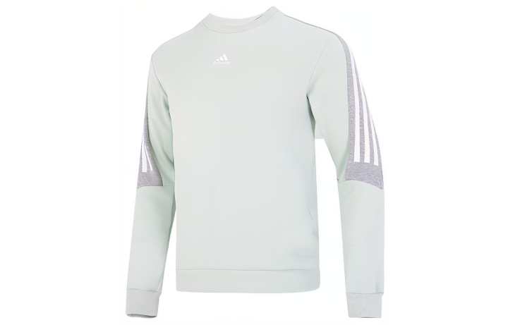Adidas Adidas Sweatshirts Men's Light Green Crew Neck Moderate Regular
