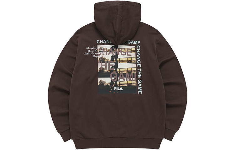 FILA FUSION Sweatshirts Men's Rosewood Brown Hooded Moderate