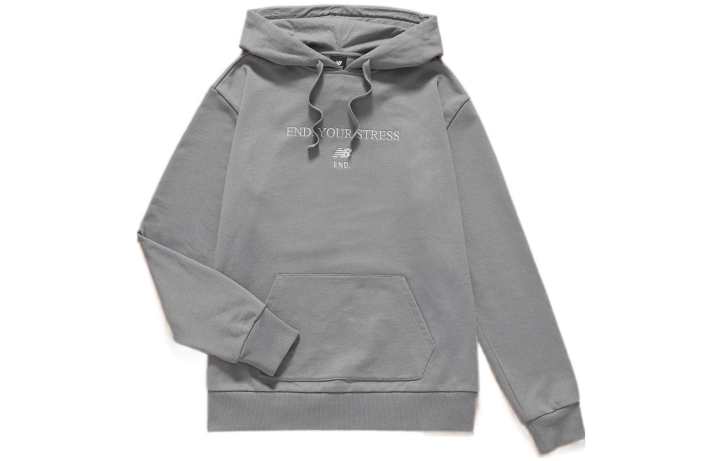 New Balance New Balance Sweatshirts Men's Gray Hooded Moderate Regular