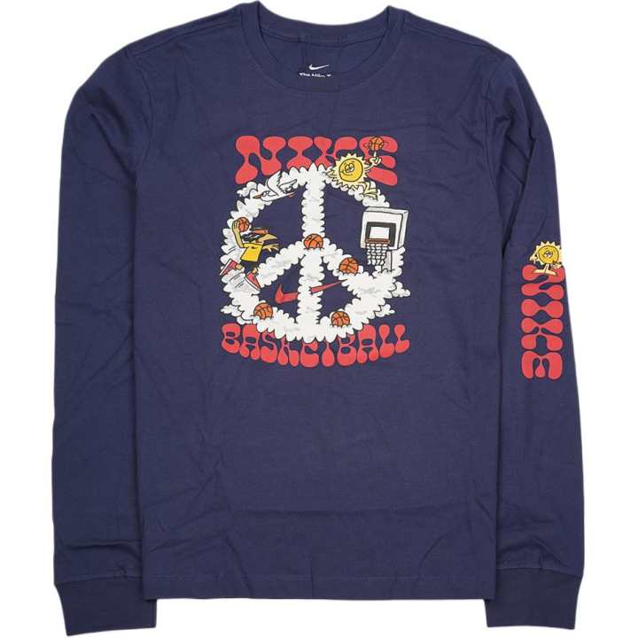 Nike Nike T Shirts Men's Marine Blue Crew Neck Moderate Straight Fit