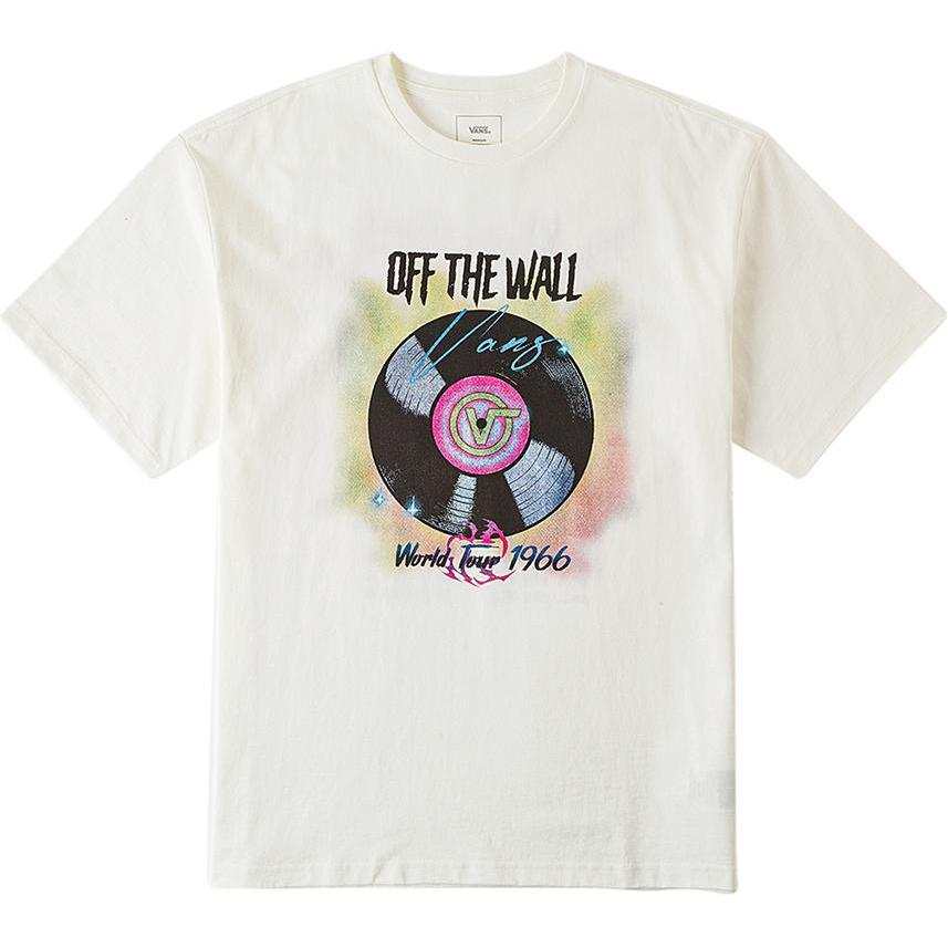 Vans T Shirts Unisex Ecru Crew Neck Moderate Straight Fit