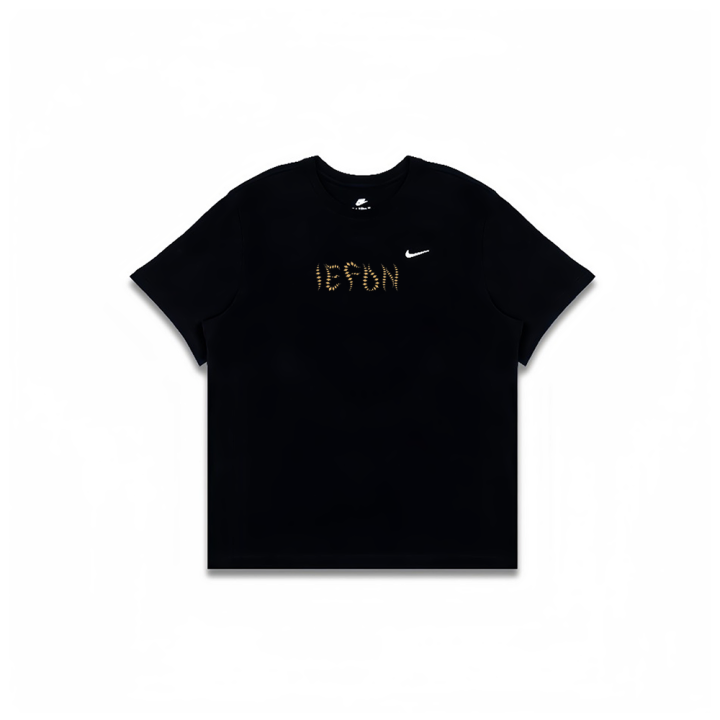 Nike Nike T Shirts Men's Black Crew Neck Moderate Straight Fit