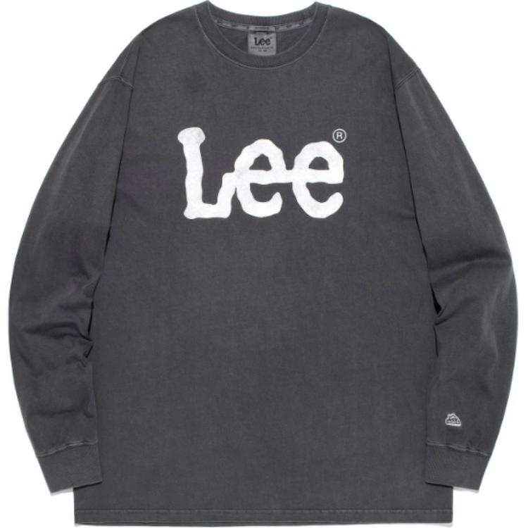 Lee T Shirts Unisex Charcoal Crew Neck Moderate Straight Fit