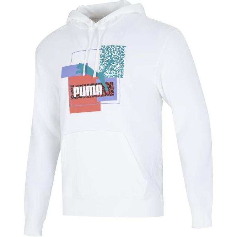 PUMA PUMA Sweatshirts Men's White Hooded Moderate Regular