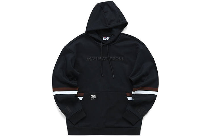 FILA FUSION Sweatshirts Men's Pitch Black Hooded Moderate Other