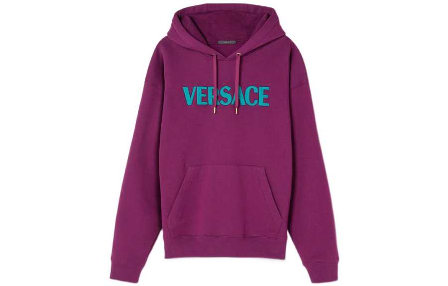 VERSACE 【Previous Season】logo-appliqué drawstring hood