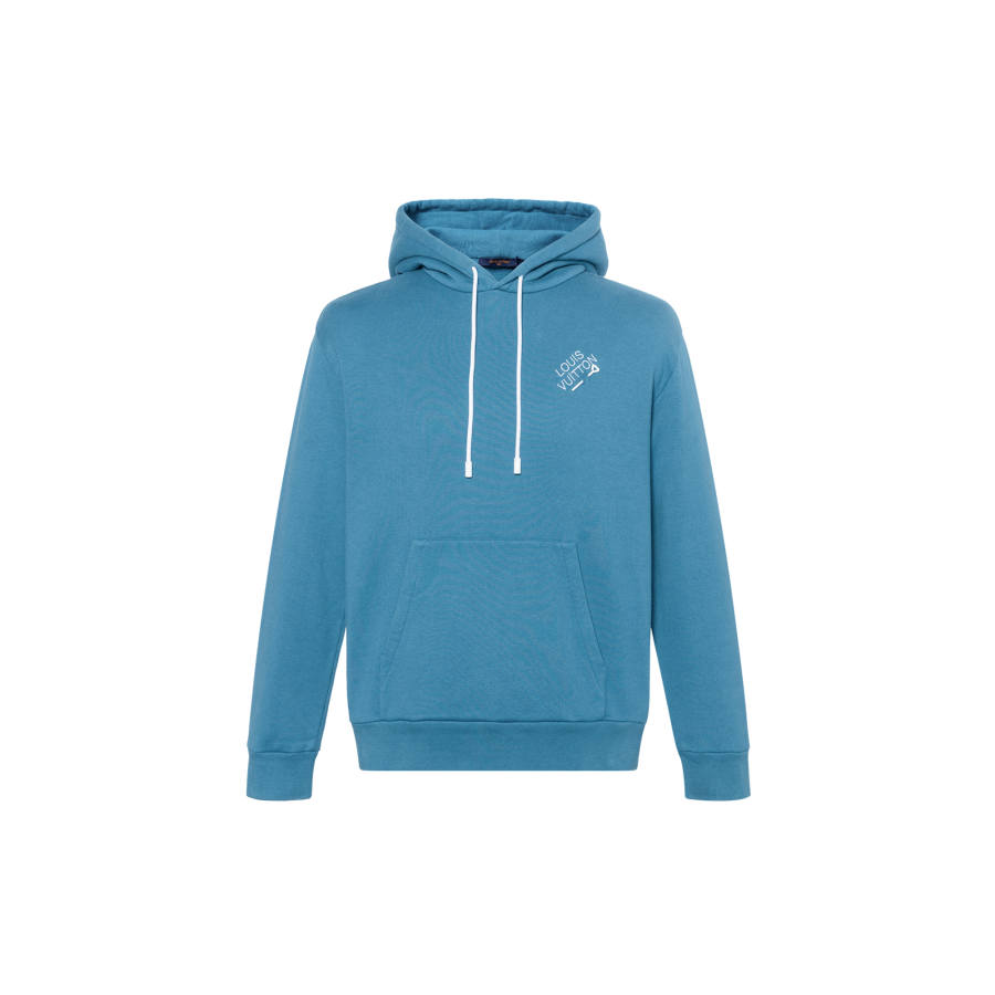 Louis Vuitton 2010s logo-embroidered cotton hoodie