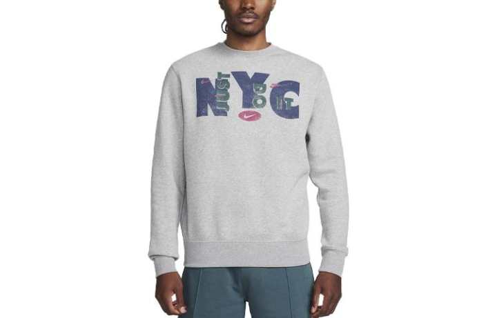 Nike Nike Sweatshirts Men's Dark Gray Crew Neck Moderate Regular