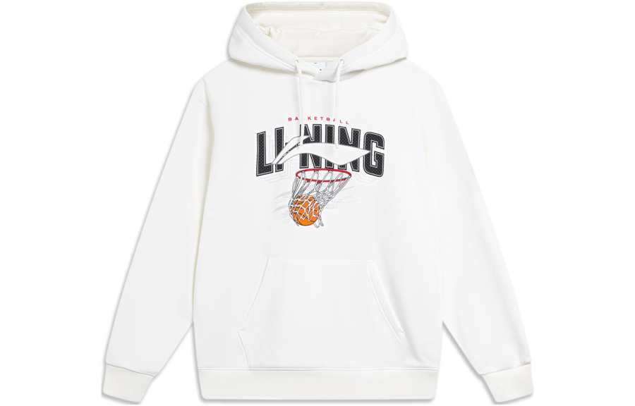 Li-Ning Li Ning Sports Life Collection Sweatshirts Men's Ivory Hooded Thickened Regular