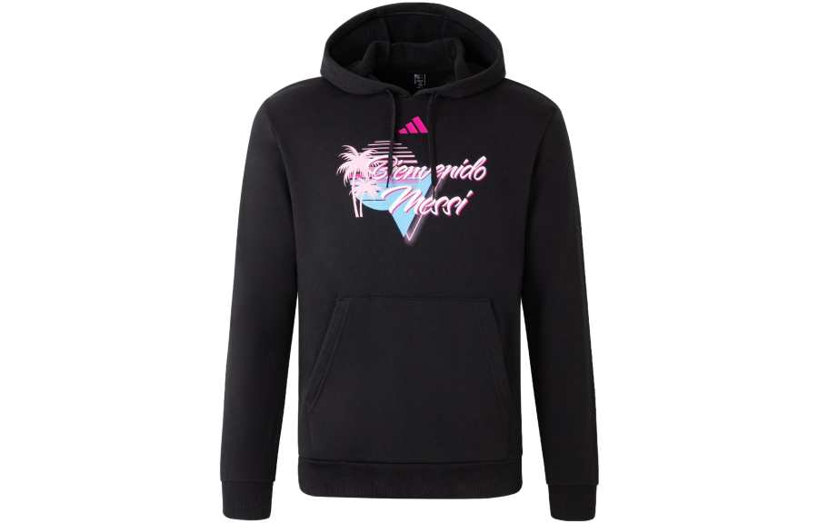 Adidas Adidas Messi Sweatshirts Men's Black Hooded Moderate Regular