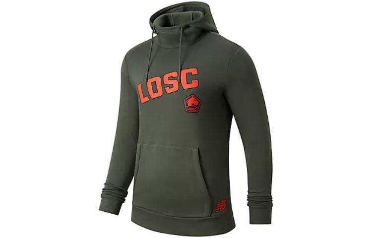 New Balance New Balance LOSC Lille Sweatshirts Men's Green Hooded Moderate Regular