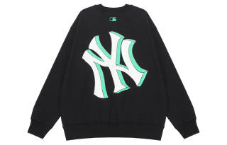 MLB New York Yankees Sweatshirts Unisex Black Crew Neck Moderate Regular