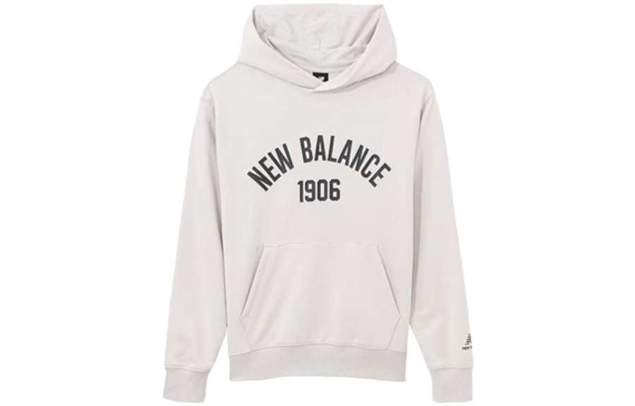 New Balance New Balance Sweatshirts Men's Light Gray Hooded Moderate Regular