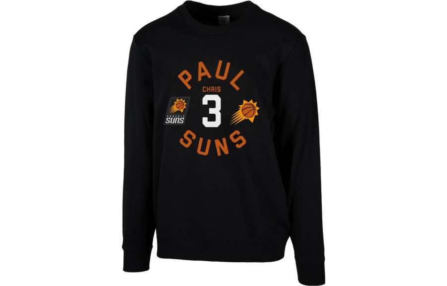 NBA Team Sweatshirts Men's Black Crew Neck Moderate Other